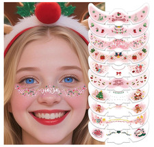 Glitter Freckles Face Tattoo Glitter Tattoos, 10pcs Christmas Freckle Tattoo Fac