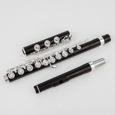 Powell17 fori flauto ebano foro aperto placcato argento chiave E granadilla legno flauto