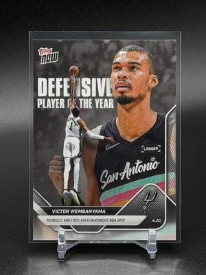 2025-26 Topps Now Defensive Player of The Year Victor Wenbanyama Spurs #DPOY 