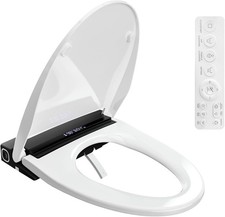 Electric Elongated Smart Heated Toilet Seat w/ Warm Water Dryer Wireless Remote