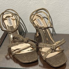 Badgley Mischka Effie Strappy Bow Stiletto Heels Shoes Size 11