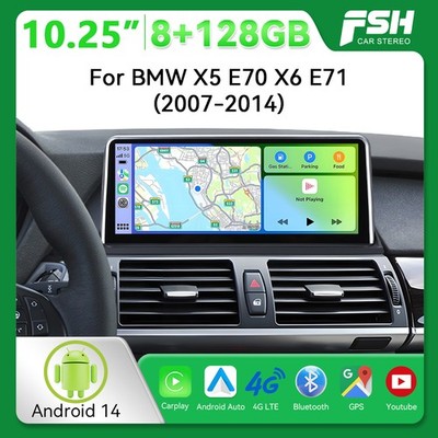 8+128GB GPS CarPlay 4G WiFi Autoradio Navi DAB+ GPS BT für BMW X5 E70 E71 X6 CCC