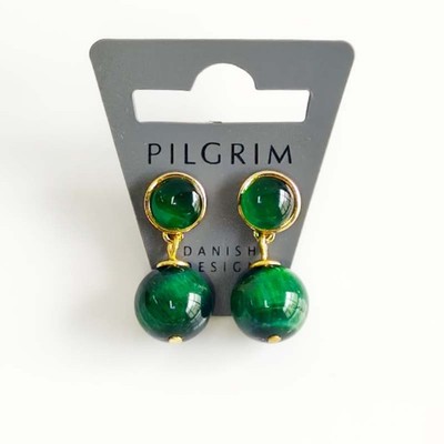 New Pilgrim Tiger's Eye Bead Drop Earrings Gift Chic Women Party Holiday Jewelry