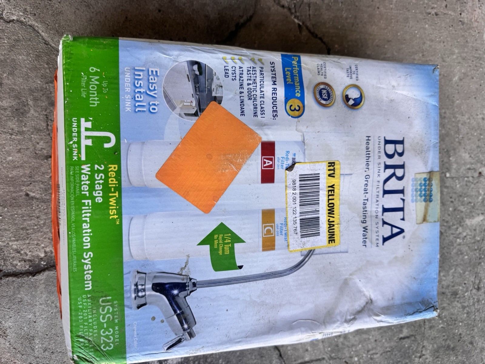 Brita Redi-Twist USS-323 Under Sink 2 Stage Water Filtration