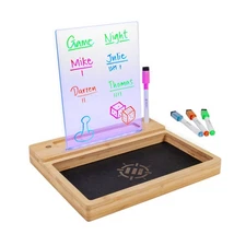 ENHANCE LED Writing Score Board & Dice Tray for Games with 4 Color Marker Set