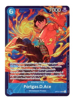One Piece Card TCG OP13-119 Portgas.D.Ace Store Treasure Cup