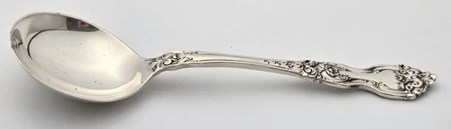 Wallace LA REINE Sterling Silver Round Bowl Soup Spoon - 5 3/8 - NO MONO