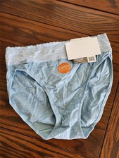 NWT WARNERS NO PINCHING NO PROBLEMS LACE TRIM HI-CUT PANTIES COTTON RT2091P M /6