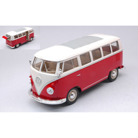 Vw Bus 1962 Red/White 1:24 Welly Auto Stradali -D- Neues Modell