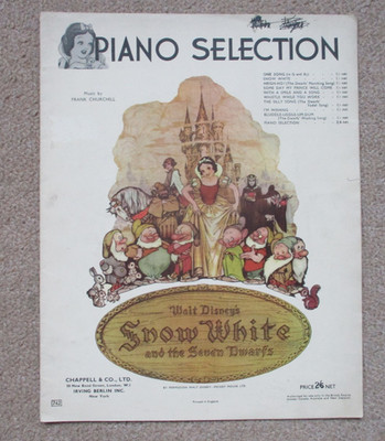 Schneewittchen. Klavier Auswahl. 9 Lieder. Pfeife während der Arbeit, Heigh-Ho usw