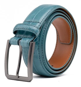 Mens Belt Genuine Leather Belts for Men Dress Belt 1.3inch Width