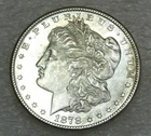 1878-S Morgan Silver Dollar AU/BU Frosty Bright Luster in saflip #U335