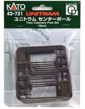 Kato 43-731 N Unitram Streetcar/Tram Catenary Pole Set  (Set of 10)