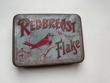 Vintage 1930s Ogden’s Redbreast Flake tobacco tin - Red Grey - Imperial Tobacco 