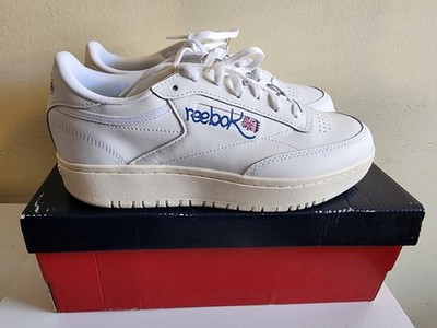 Reebok Women's Club C Double Sneaker,  White/Chalk/Step Purple Size 9 Women