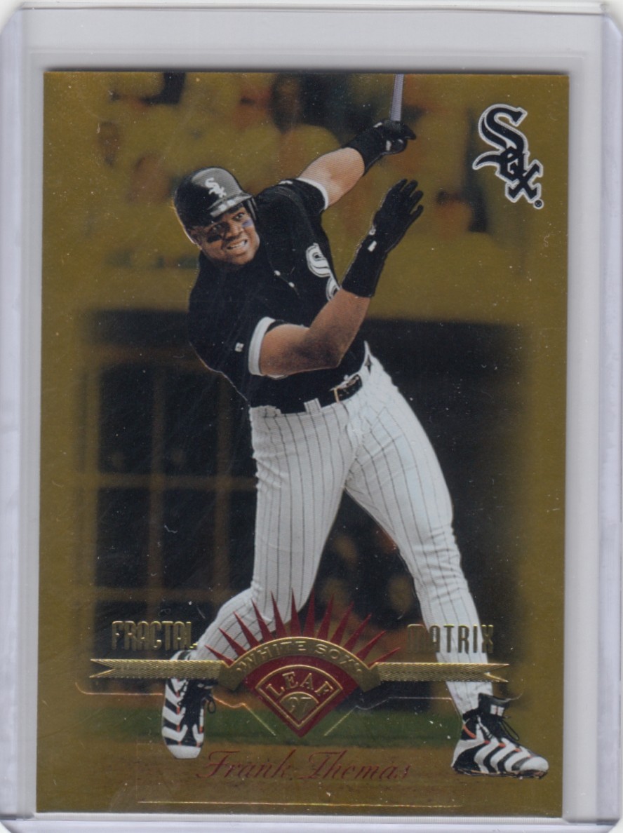 1997 Leaf FRANK THOMAS Fractal Matrix GOLD FOIL #107 Chicago White Sox HOF