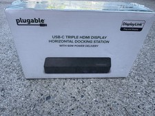 Plugable UD-3900PDZ USB-C Triple HDMI Display Docking Station 60W Power Delivery