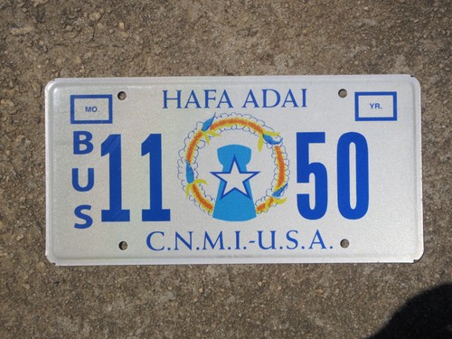 2015 Northern Mariana Islands Bus License Plate CNMI USA Pacific Ocean 1150