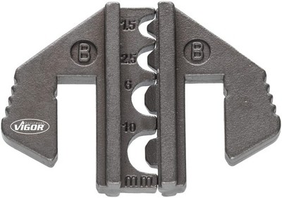 VIGOR Crimp-Einsatz B: für geschlossene   unisolierte Kabelschuhe von 1,5   2...