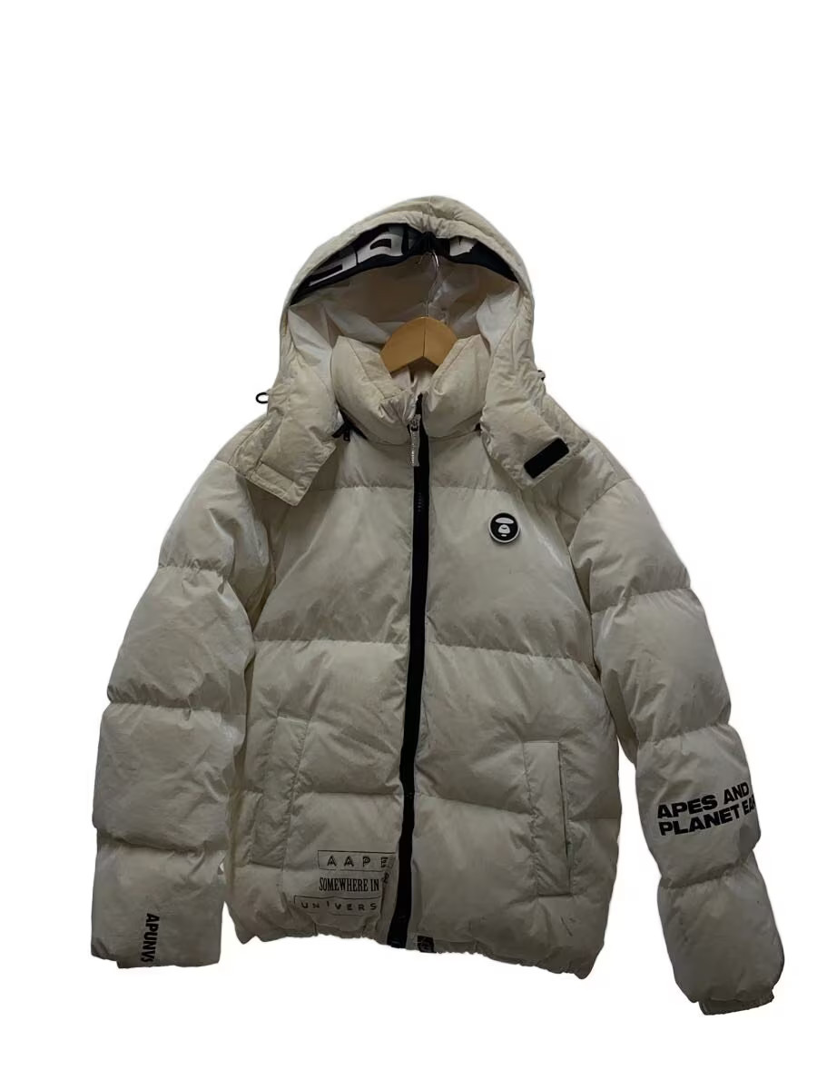 AAPE BY A BATHING APE down Jacket white S | eBay