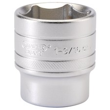 Image of Draper Expert 6 Point Imperial Socket 1/2" Square Drive 1.3/16" Silver Hand Tool
