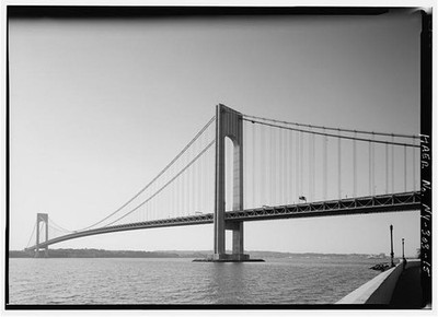 Photo:New York City NY Verrazano-Narrows Bridge Brooklyn Tower 1960s
