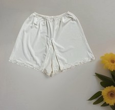 Vintage LORRAINE Pettipants Slip-Shorts Bloomers S/M Ivory Nylon Lace