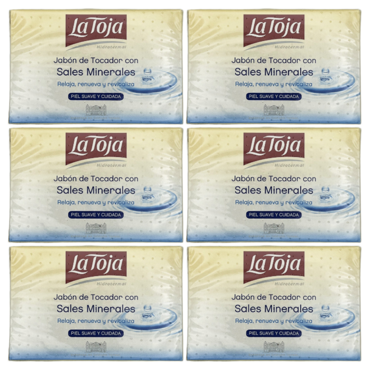 La Toja Sales Minerales Bath Soap 6 Bars 4.4 OZ Each. TOTAL 6 BARS