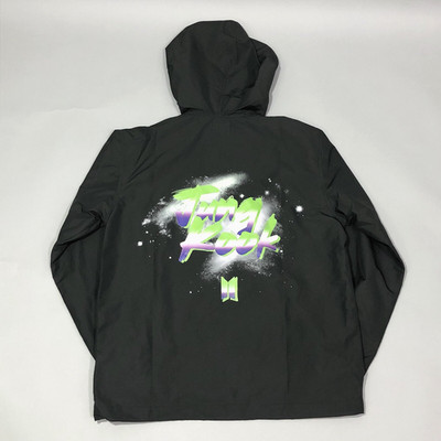 BTS K-Pop Jung Kook VR Anorak Hooded Jacket SZ M Black Permission To Dance