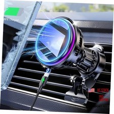 for MagSafe Car Mount Charger TEC Fan Cooling Magnetic Wireless Car Black 1