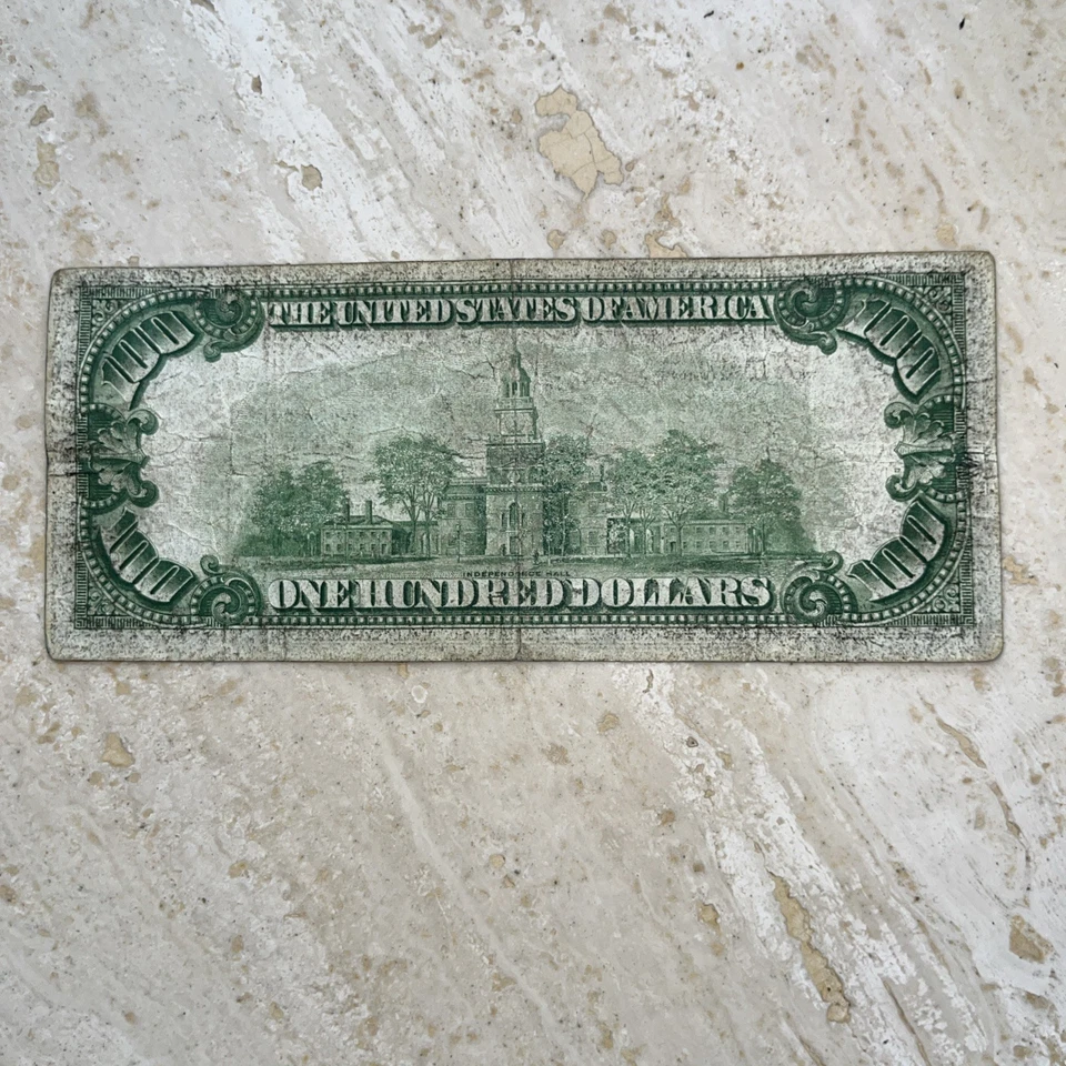 $100 Dollar Bill 1928 A Federal Note 'Redeemable In Gold'  - Image 2 of 4