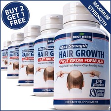  1 DHT BLOCKER HERBAL HAIR FAST GROWTH PILLS PREVENT ANTI LOSS BALD MEN RECEDING