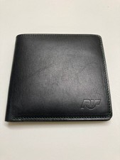 Ruf Bifold Wallet Black Leather Green Stitch Porsche 3-card Holder New