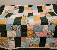Handmade Patchwork Quilt 52 X 62