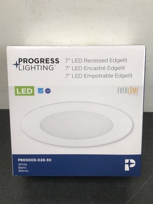 Progress Lighting 7 in. 3000K White Integrated LED Recessed Trim