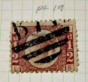 1870 Great Britain Stamp Sc 58, Pl 19  , used, CV$60.00 Page#6o