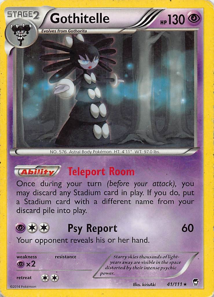 GOTHITELLE 41/111 R FURIOUS FISTS POKEMON HP