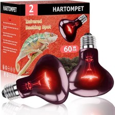 60W Infrared Red Heat Lamp   Basking Spot Bulb for Reptiles, Bearded Dragons,...