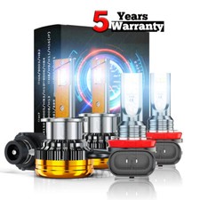 4pcs For Infiniti QX60 2014 2015 2016 2017 LED Headlight Bulbs+Fog Light Kit