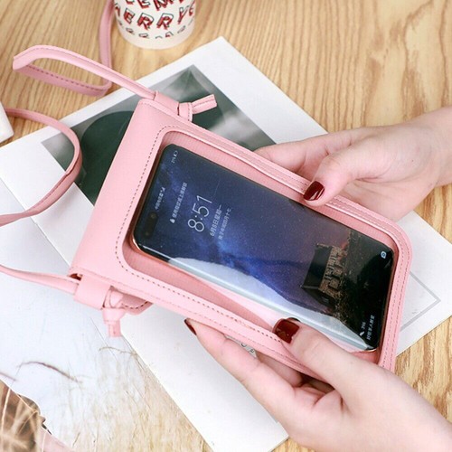 Mujer Bolso para Teléfono Celular Cuero PU Bandolera Mini Cartera con Correa para el Hombro - Imagen 8 de 14
