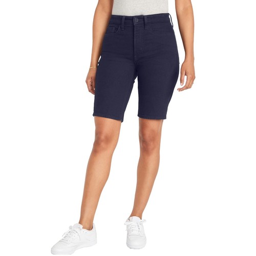 3-Pack Juniors Skinny Super Stretch School Uniform Bermuda Shorts (1/2 - 17/18) - Picture 3 of 11