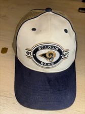 New Old Stock St. Louis Rams NFL Mesh Trucker Snapback Hat Cap NOS, Damaged LA