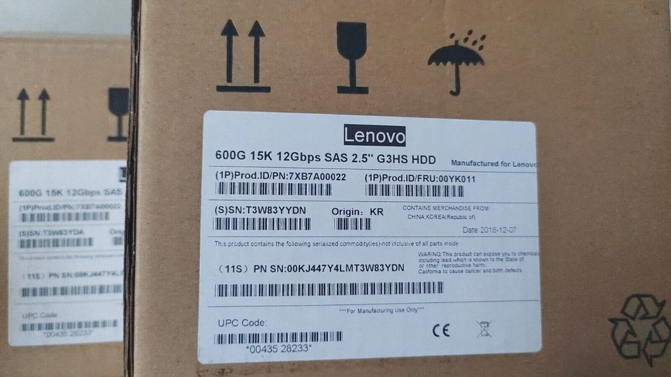 LENOVO 600GB 7XB7A00022 2.5" 15K 12Gb SAS Hot Swap 512n HDD 00YK011 Hard Drive - Image 4 of 4