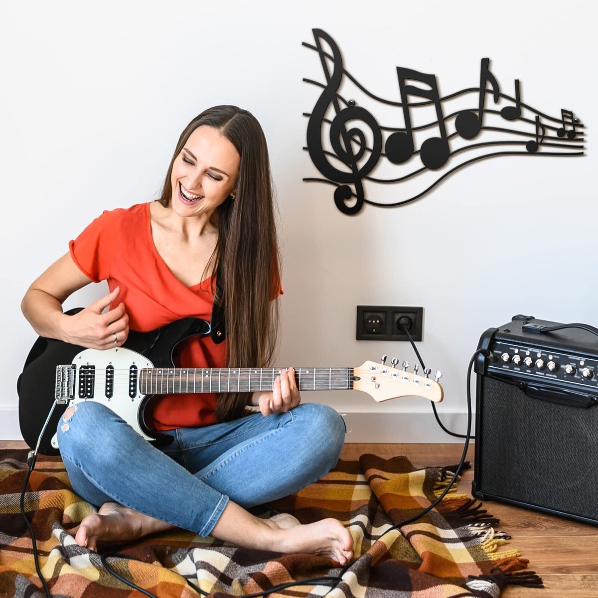 Music Note Metal Wall Art for Music Rooms Indoor Outdoor Office