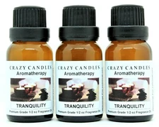 Tranquility Aromatherapy 1/2oz Premium Grade Scented Fragrance Oil Crazy Candles