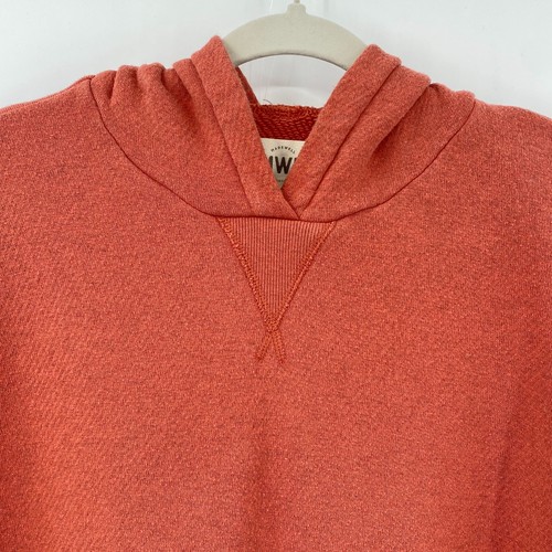 MADEWELL Airyterry Hoodie & Short Set Sz M Rust Red Pockets Stretch Cozy Casual - Picture 3 of 24