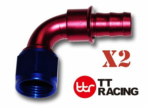 -10AN AN-10 AN10 Push Lock Fuel Hose Black 12FT / Push On Loc Fittings Kit Set - Picture 5 of 6