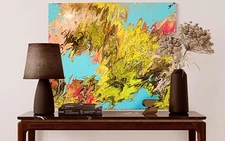 Large Acrylic Pour on canvas