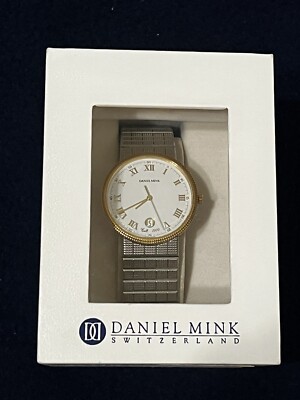 DANIEL MINK 1900s Collection SS Wristwatch & 18K Gold - AUTHENTIC 