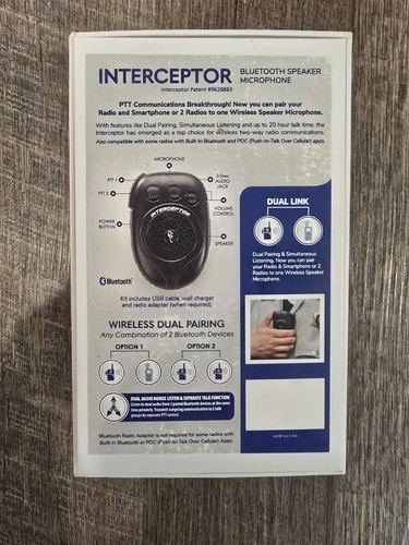 Earphone Connection Interceptor Bluetooth Interceptor Speaker Microphone Police - Zdjęcie 3 z 3